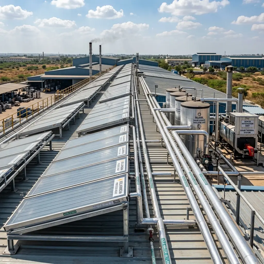 Industrial Solar Water Heating System