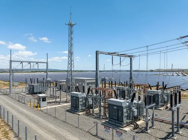 Outdoor Electrical Switchyard with Vacuum Circuit Breaker and Lightning Protection