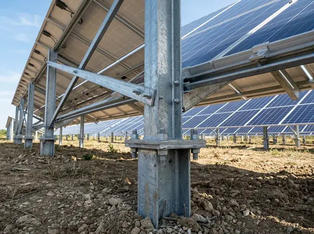 Hot Dip Galvanized Heavy-Duty Steel Solar Mounting Structures for Farmland
